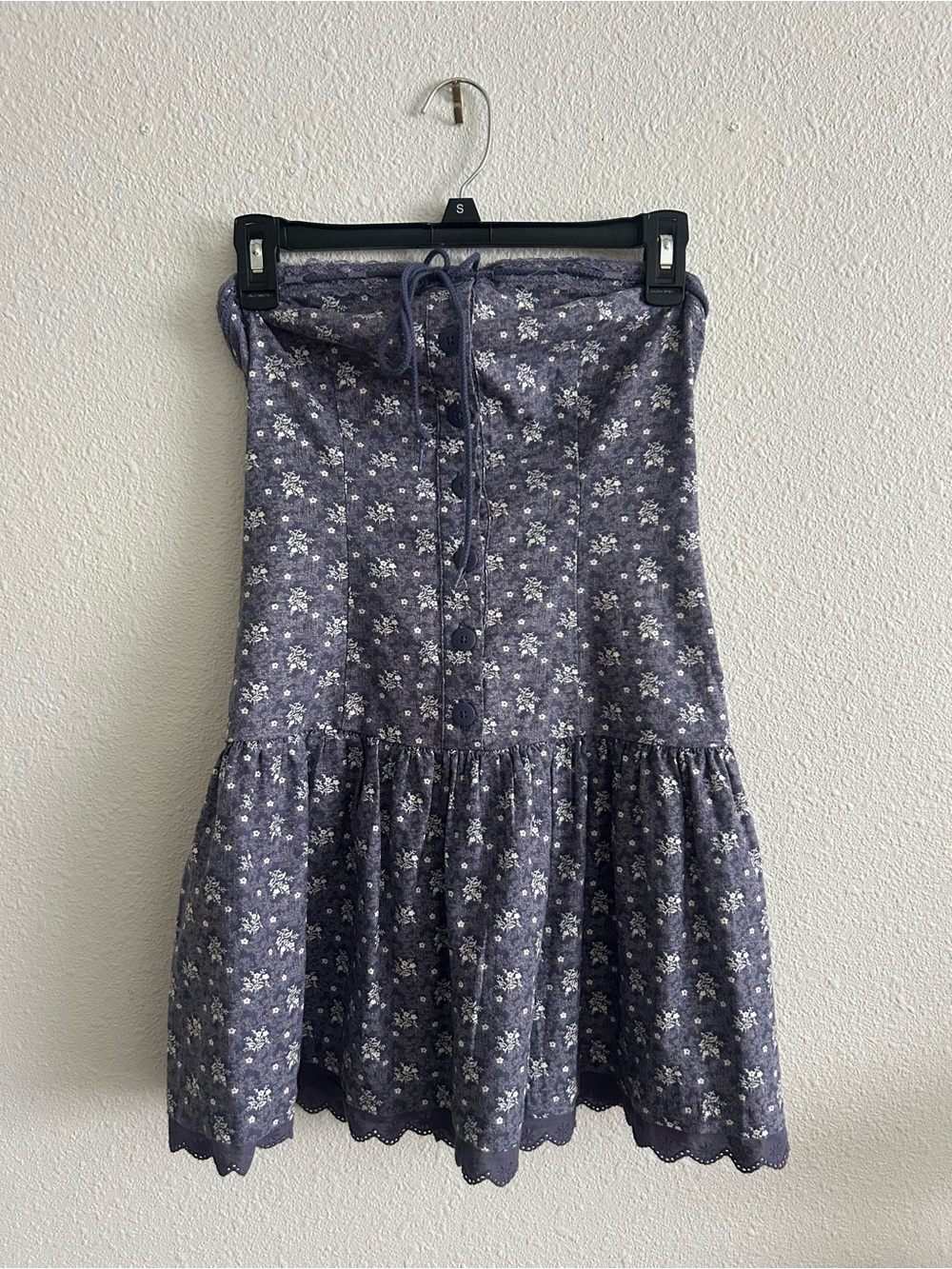 Kimchi Blue Blue Floral Strapless Dress